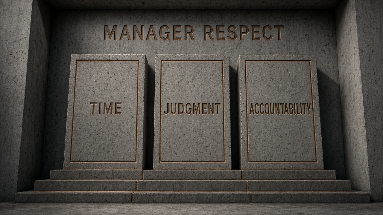 Illustration of manager time, judgment, and accountability as design principles