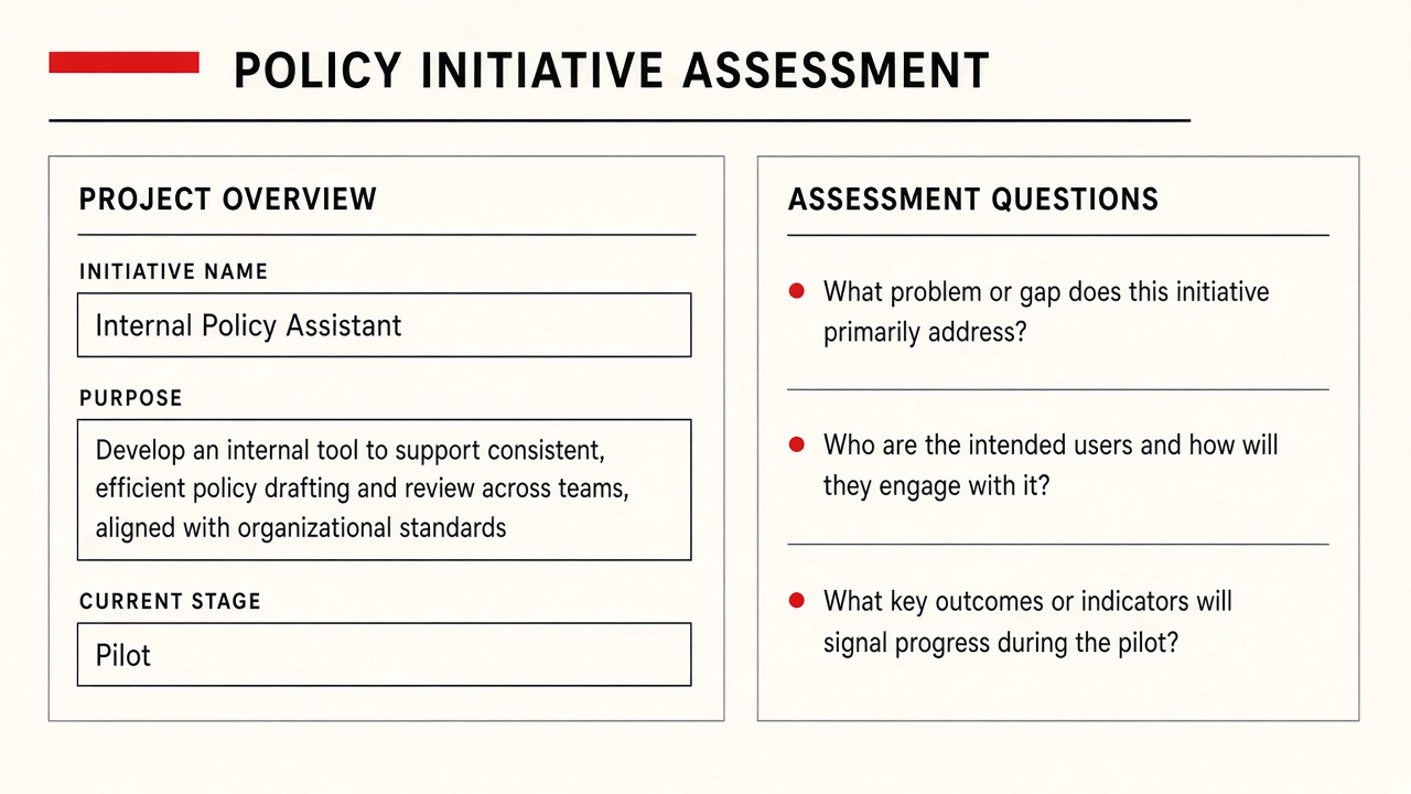Customer request form with sections for basic AI project information and assessment questions.