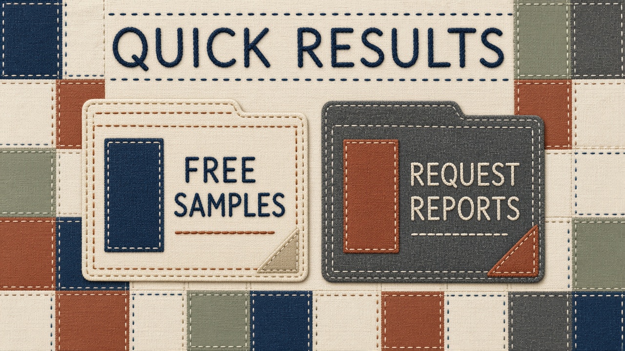 Illustration of free sample reports and 48-hour report requests